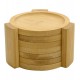 Porta Copo Redondo 10cm Com Suporte Ecokitchen Em Bambu